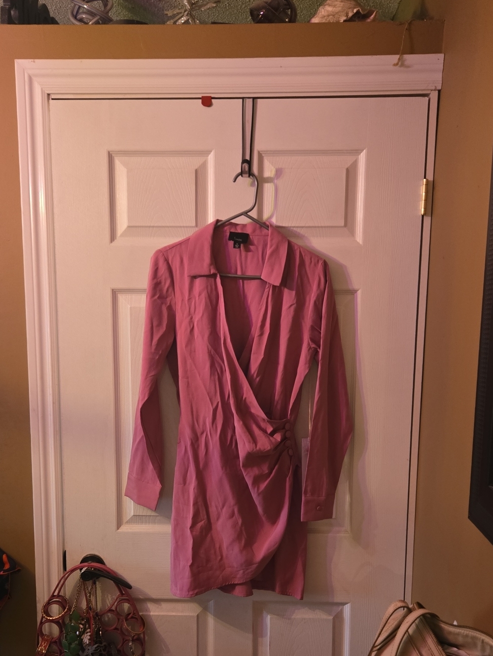 Lumiere Pink Wrap-Style Tunic